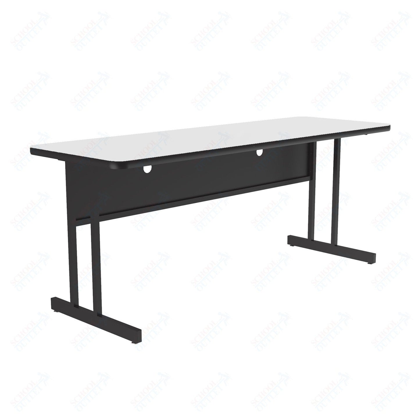 Correll High-Pressure Laminate Desk Height Workstation & Student Desk 24"W x 72"L x 29"H (WS2472-XX) - SchoolOutlet