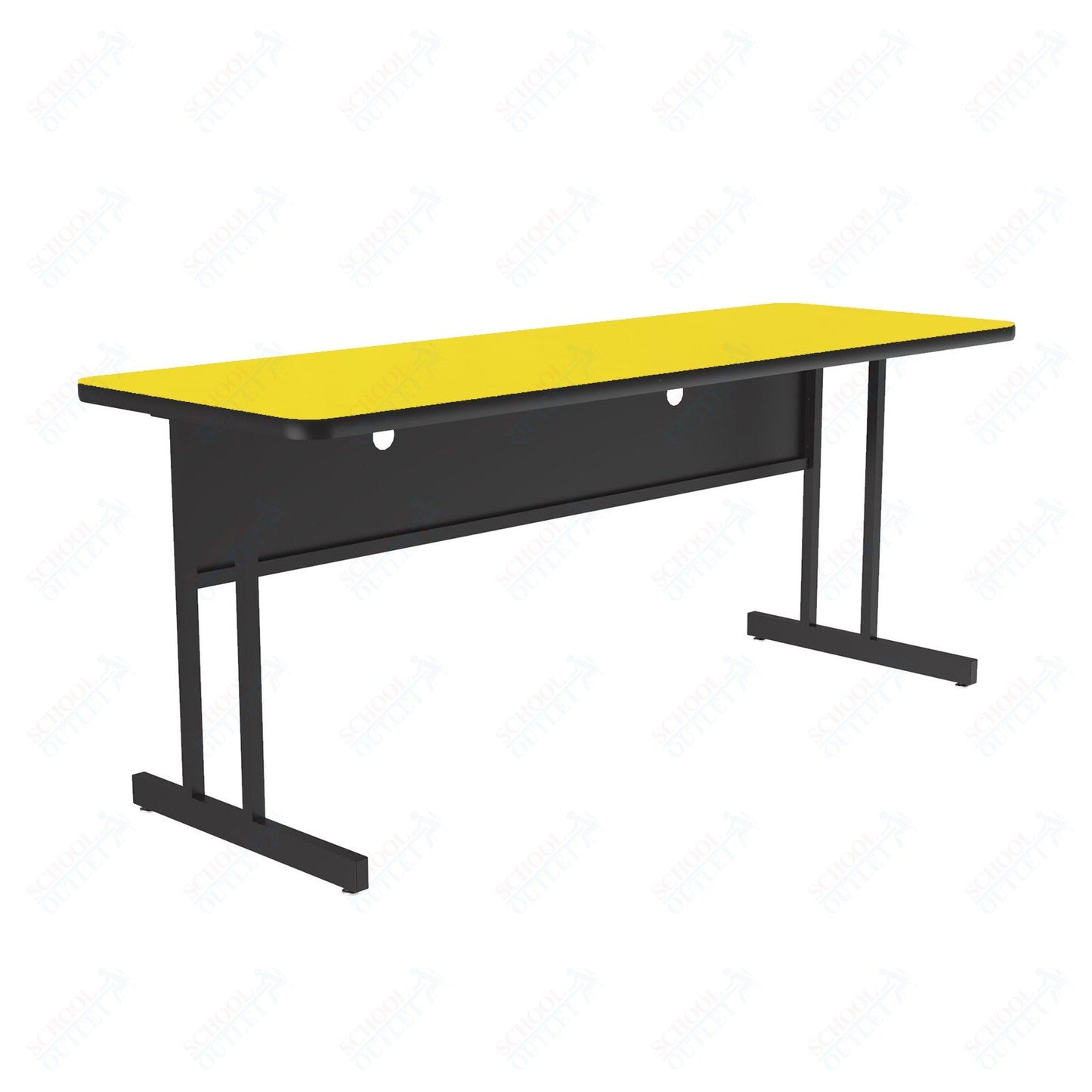 Correll High-Pressure Laminate Desk Height Workstation & Student Desk 24"W x 72"L x 29"H (WS2472-XX) - SchoolOutlet