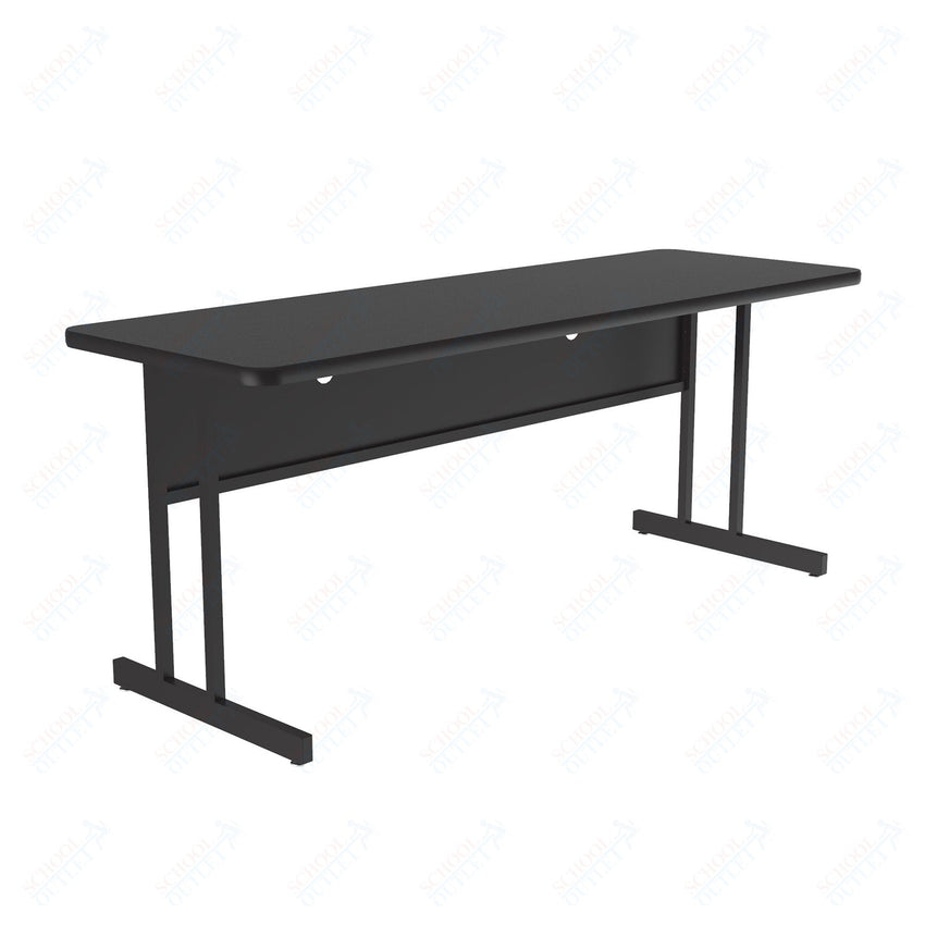 Correll Rectangular Desk Height Commercial Laminate Top Computer/Student Desks 24"W x 72"L x 29"H (COR - WS2472TF - REC - XX) - SchoolOutlet