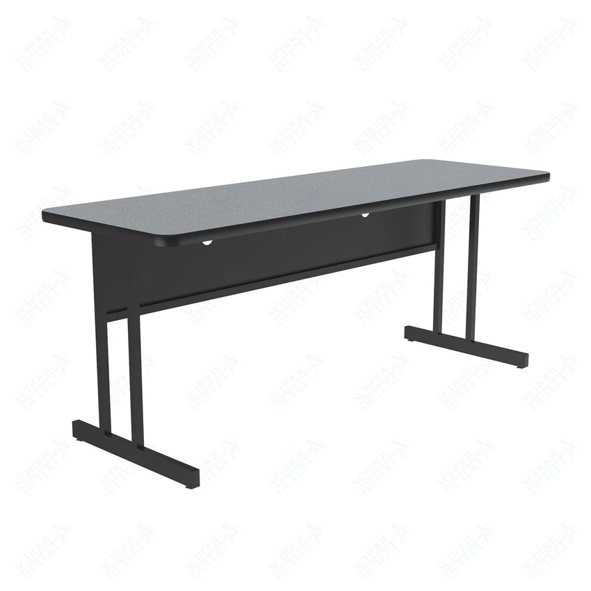 Correll Rectangular Desk Height Commercial Laminate Top Computer/Student Desks 24"W x 72"L x 29"H (COR - WS2472TF - REC - XX) - SchoolOutlet