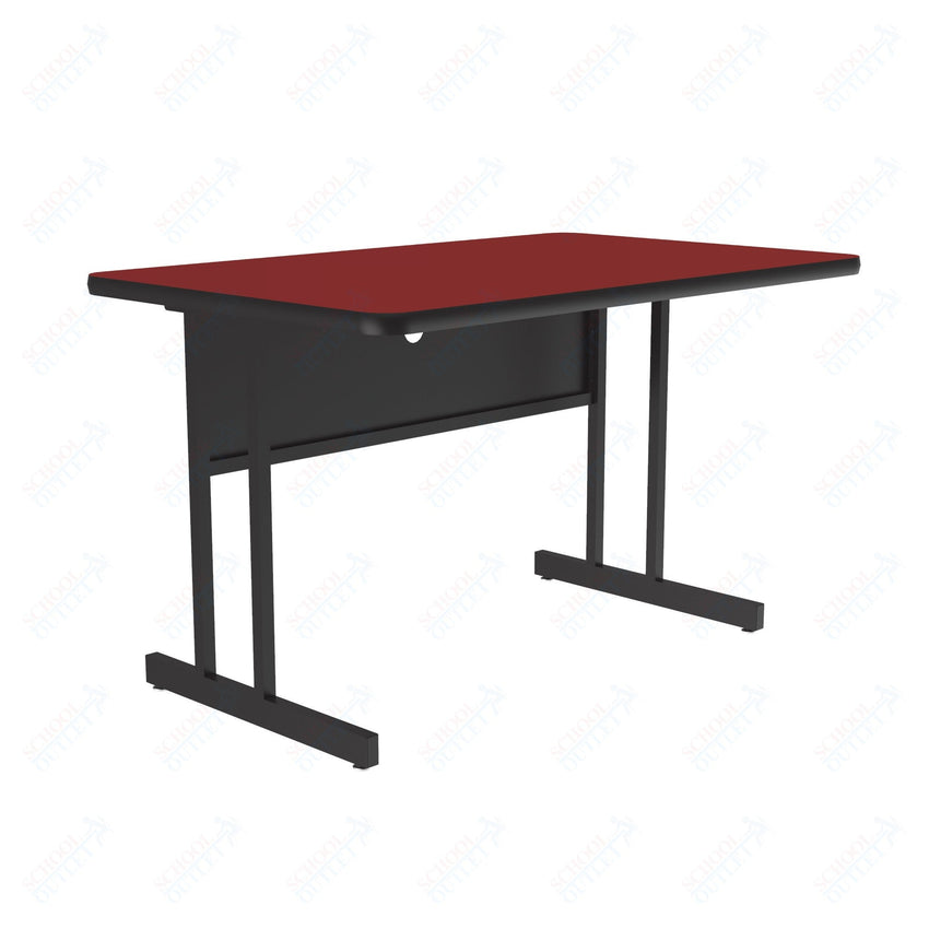 Correll High-Pressure Laminate Desk Height Workstation & Student Desk 30"W x 48"L x 29"H (WS3048-XX) - SchoolOutlet