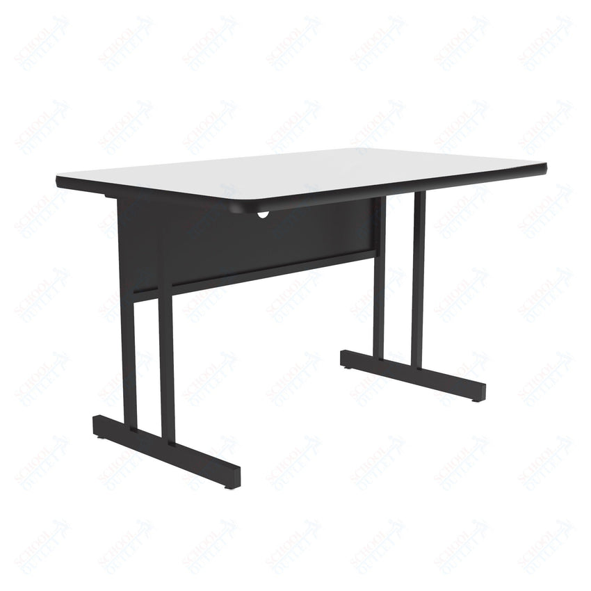Correll High-Pressure Laminate Desk Height Workstation & Student Desk 30"W x 48"L x 29"H (WS3048-XX) - SchoolOutlet