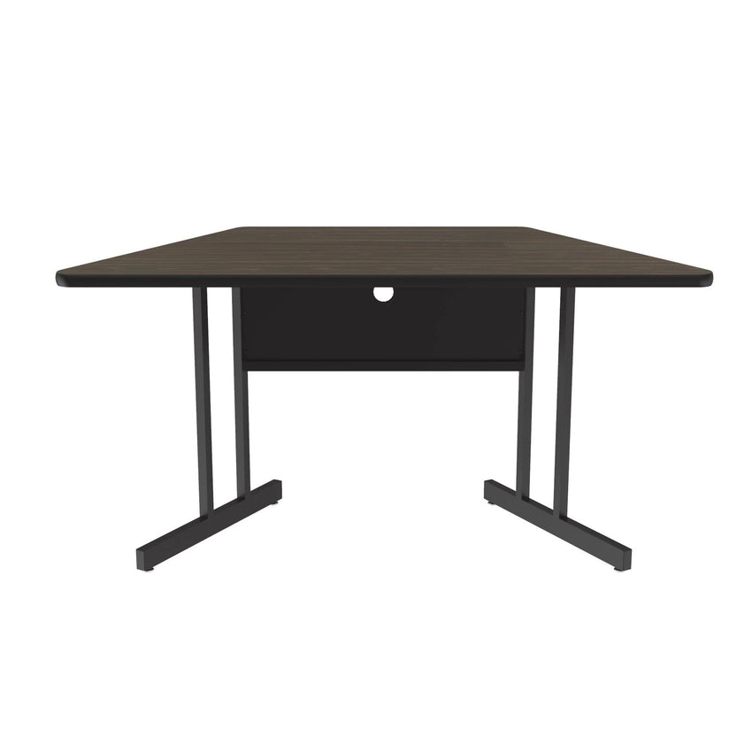 Correll Desk Height Commercial Laminate Top, Trapezoid, Computer/Student Desks 30"W x 60"L x 29"H (COR - WS3060TFTR - XX) - SchoolOutlet