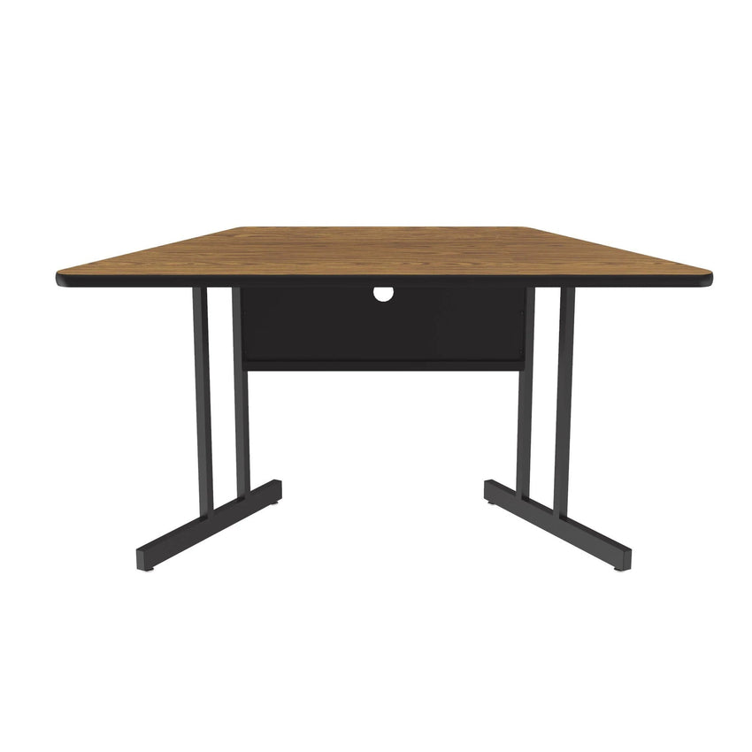 Correll Desk Height Commercial Laminate Top, Trapezoid, Computer/Student Desks 30"W x 60"L x 29"H (COR - WS3060TFTR - XX) - SchoolOutlet