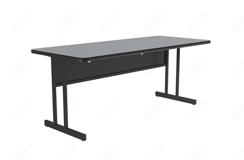 Correll Rectangular Desk Height Commercial Laminate Top Computer/Student Desks 30"W x 72"L x 29"H (COR - WS3072TF - REC - XX) - SchoolOutlet