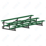 Jaypro Sports Bleacher - 3 Row - Tip & Roll, Single Foot Plank, Powder Coated - 15' L (BLCH-3TRGPC)