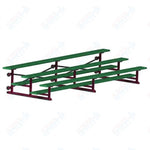 Jaypro Sports Bleacher - 3 Row - Tip & Roll, Single Foot Plank, Powder Coated - 15' L (BLCH-3TRGPC)