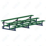 Jaypro Sports Bleacher - 3 Row - Tip & Roll, Single Foot Plank, Powder Coated - 15' L (BLCH-3TRGPC)