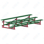 Jaypro Sports Bleacher - 3 Row - Tip & Roll, Single Foot Plank, Powder Coated - 15' L (BLCH-3TRGPC)