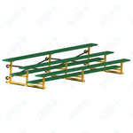 Jaypro Sports Bleacher - 3 Row - Tip & Roll, Single Foot Plank, Powder Coated - 15' L (BLCH-3TRGPC)