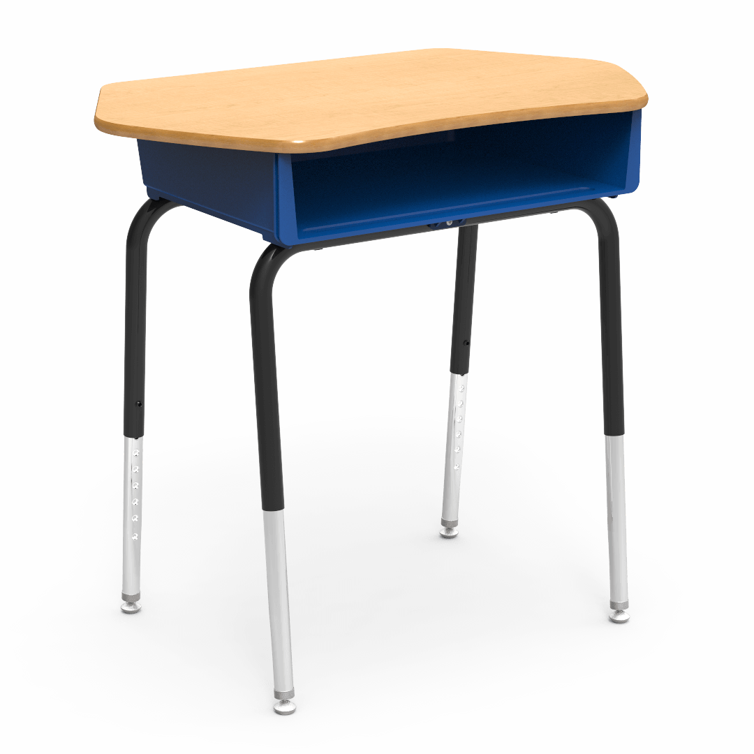 Virco 785CT - Student Desk with Collaborative Laminate Top 33"W x 20"D, Plastic Book Box and Adjustable Height Legs for Schools and Classrooms