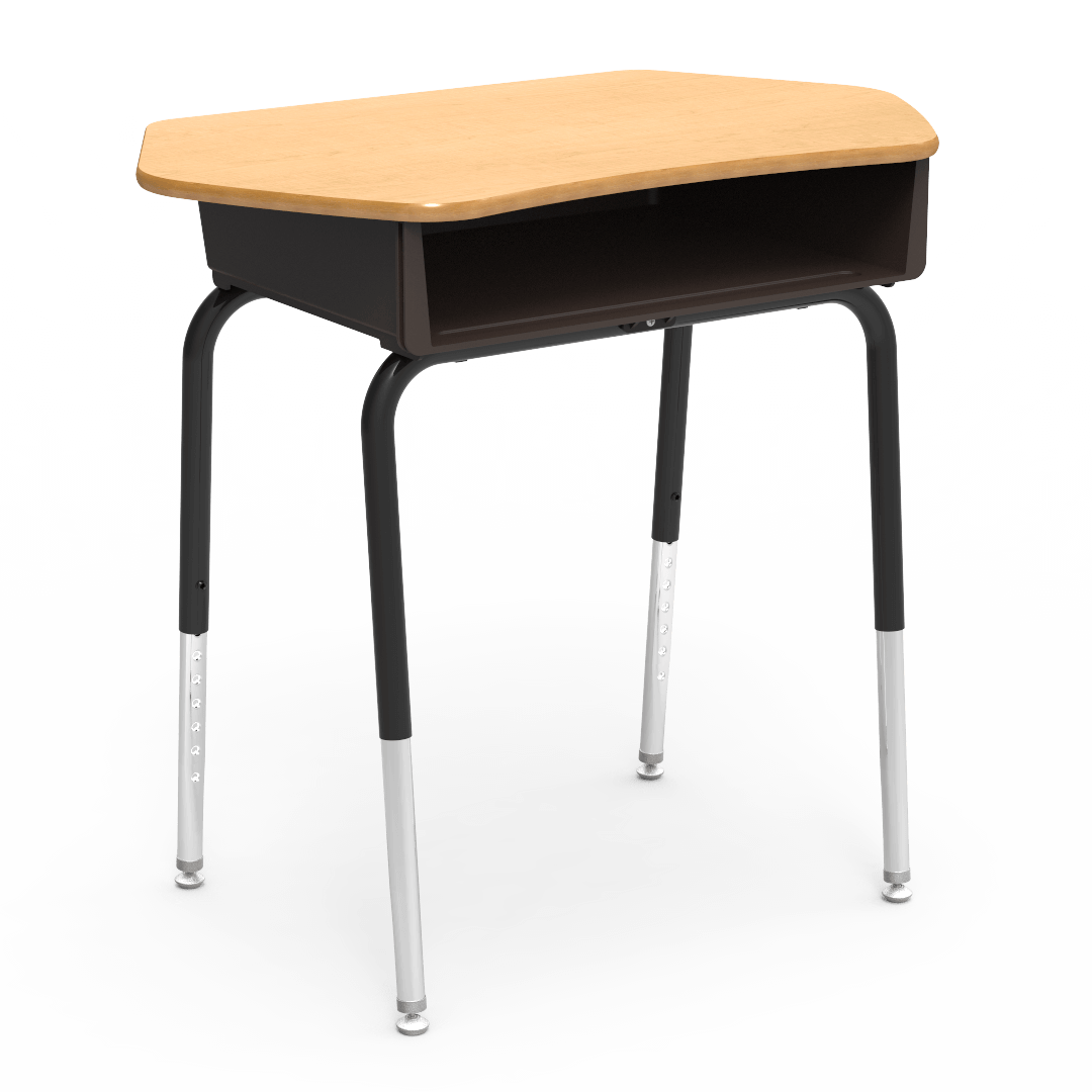 Virco 785CT - Student Desk with Collaborative Laminate Top 33"W x 20"D, Plastic Book Box and Adjustable Height Legs for Schools and Classrooms