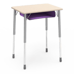 Virco ZADJ2026BOXM - ZUMA Series Student Desk, Hard Plastic 20
