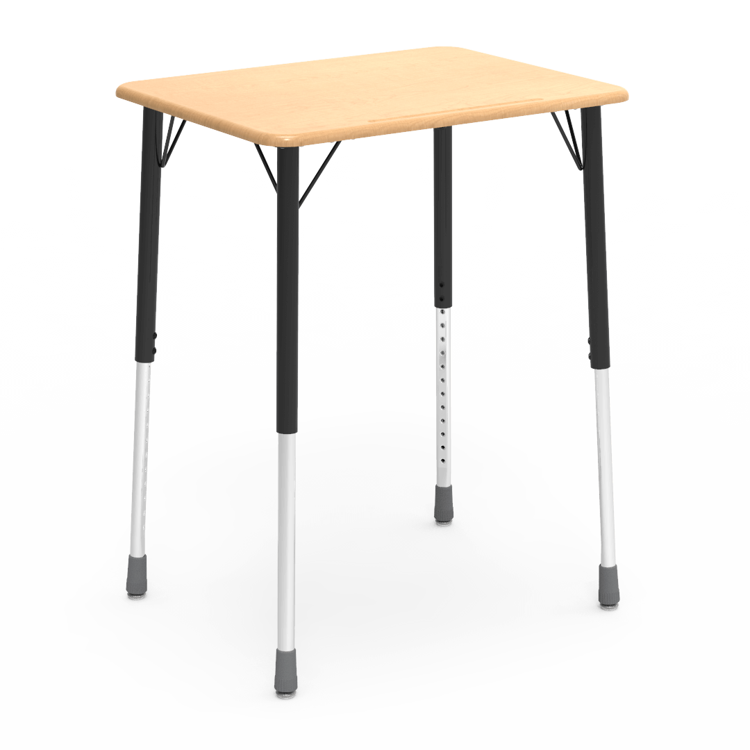 Virco ZADJ2026M - ZUMA Series Student Desk, Hard Plastic 20" x 26-1/8" Top, 22"-34"H Adjustable Height