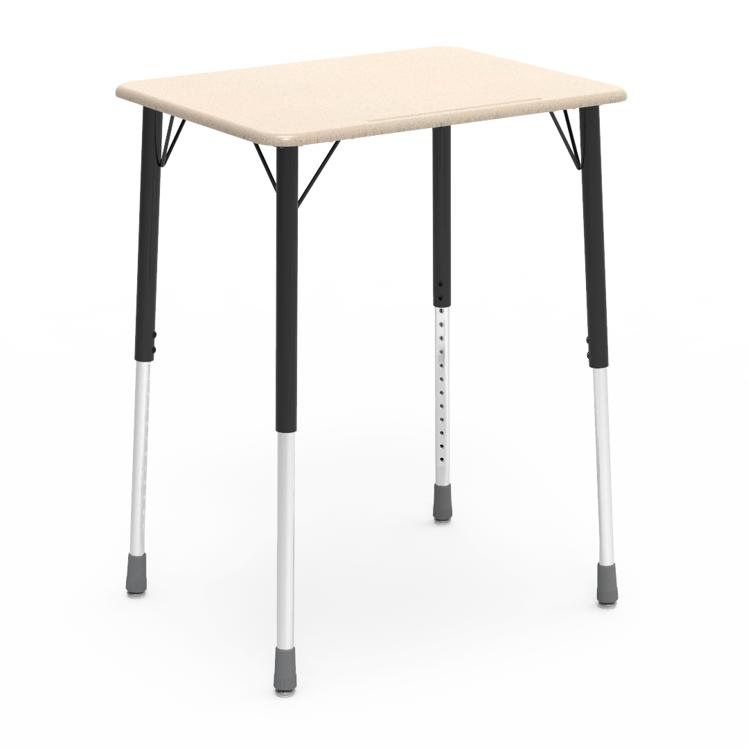 Virco ZADJ2026M - ZUMA Series Student Desk, Hard Plastic 20" x 26-1/8" Top, 22"-34"H Adjustable Height