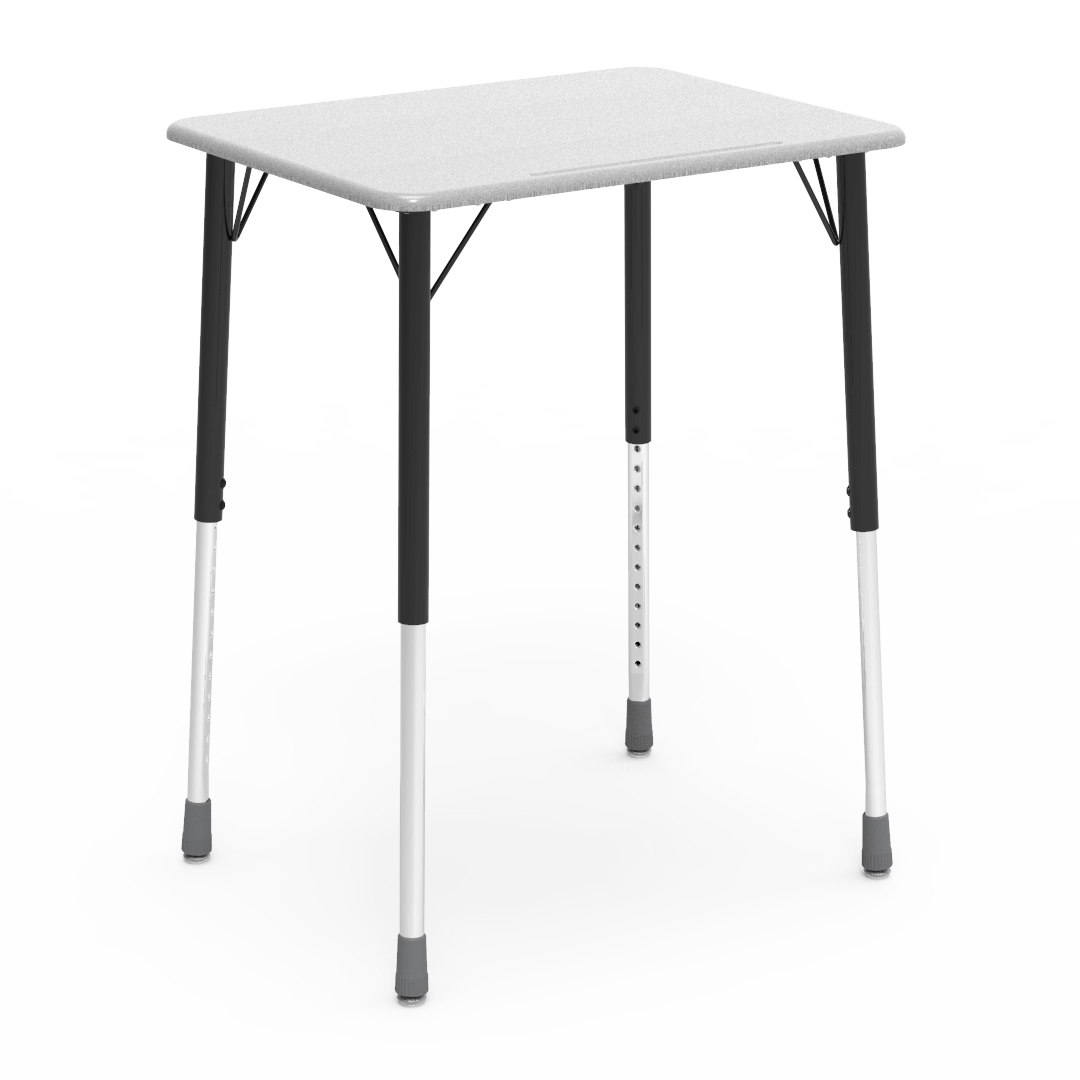 Virco ZADJ2026M - ZUMA Series Student Desk, Hard Plastic 20" x 26-1/8" Top, 22"-34"H Adjustable Height