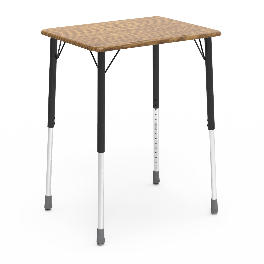 Virco ZADJ2026M - ZUMA Series Student Desk, Hard Plastic 20" x 26-1/8" Top, 22"-34"H Adjustable Height