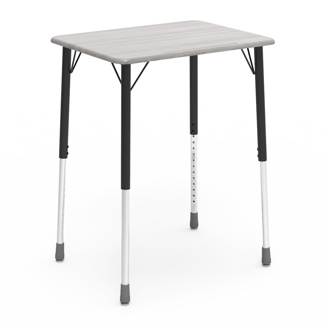 Virco ZADJ2026M - ZUMA Series Student Desk, Hard Plastic 20" x 26-1/8" Top, 22"-34"H Adjustable Height