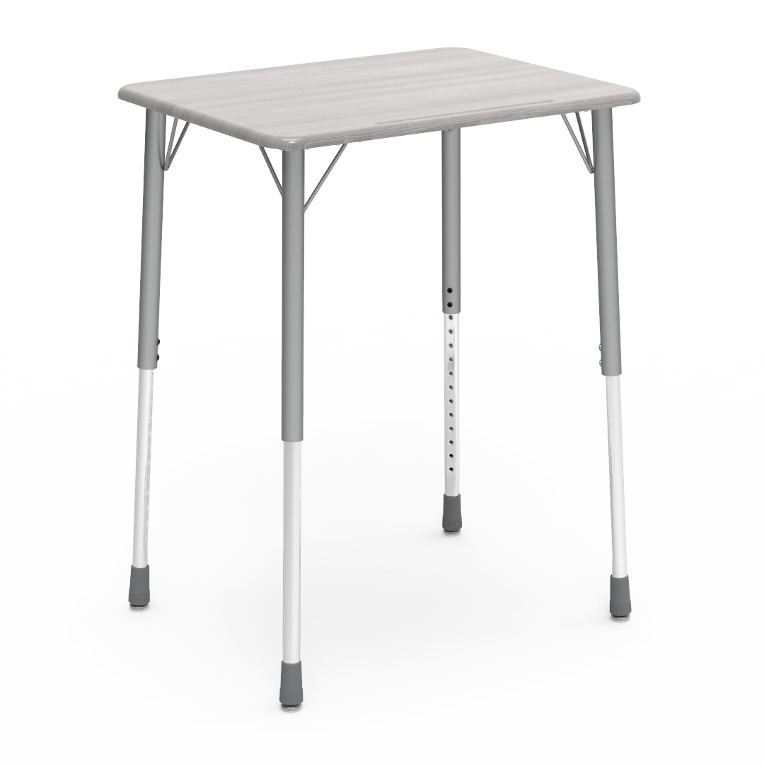 Virco ZADJ2026M - ZUMA Series Student Desk, Hard Plastic 20" x 26-1/8" Top, 22"-34"H Adjustable Height