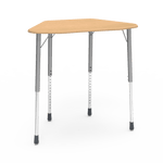 Virco ZHEXM - ZUMA Series Student Desk, Collaborative Shape Hard Plastic Top for 6-Desk Hexagonal Grouping, 22
