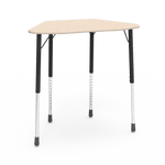 Virco ZHEXM - ZUMA Series Student Desk, Collaborative Shape Hard Plastic Top for 6-Desk Hexagonal Grouping, 22