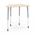 Virco ZHEXM - ZUMA Series Student Desk, Collaborative Shape Hard Plastic Top for 6-Desk Hexagonal Grouping, 22
