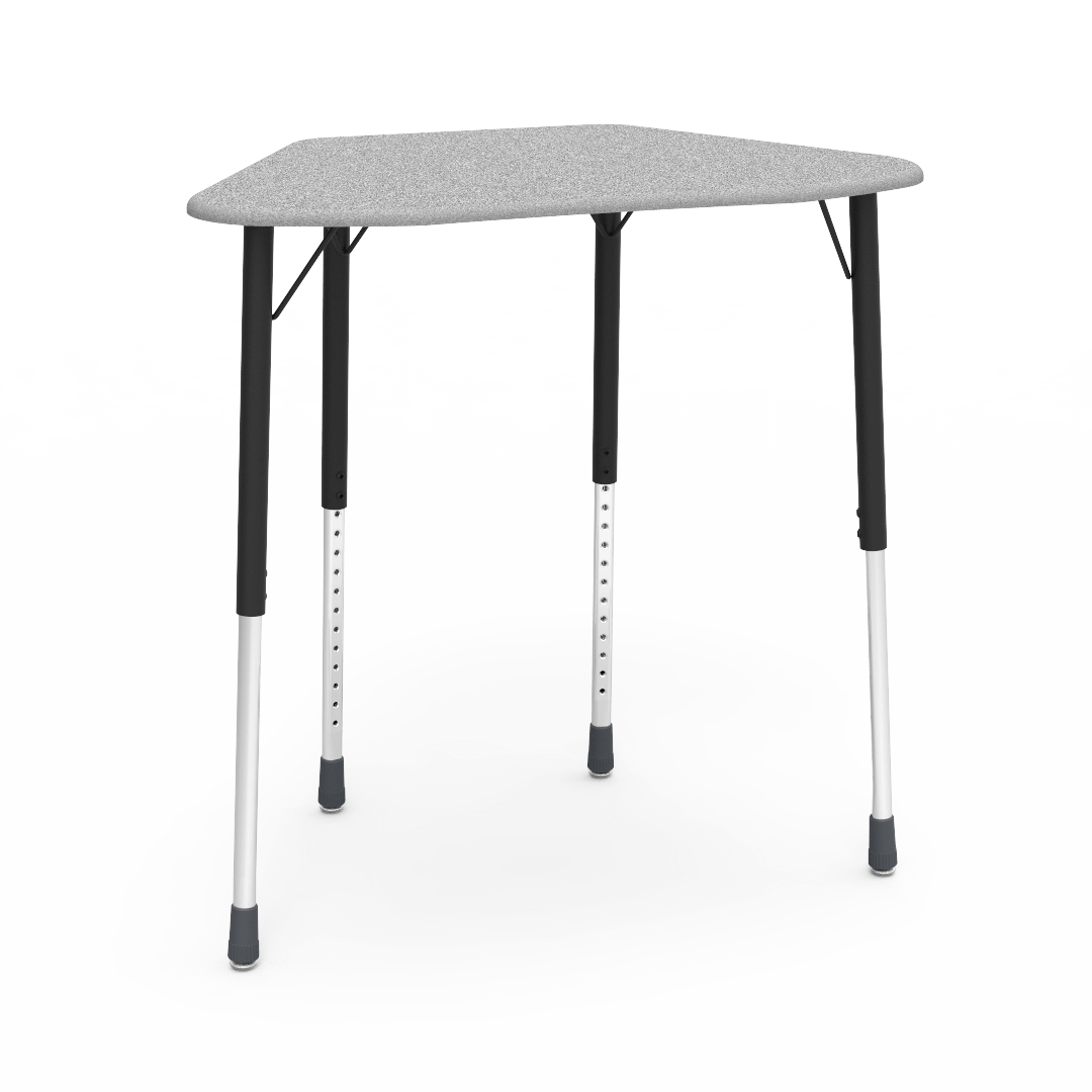 Virco ZHEXM - ZUMA Series Student Desk, Collaborative Shape Hard Plastic Top for 6-Desk Hexagonal Grouping, 22"-34"H