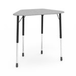 Virco ZHEXM - ZUMA Series Student Desk, Collaborative Shape Hard Plastic Top for 6-Desk Hexagonal Grouping, 22