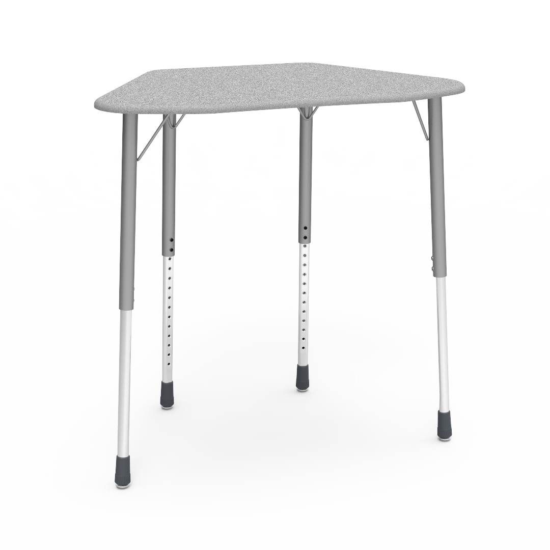Virco ZHEXM - ZUMA Series Student Desk, Collaborative Shape Hard Plastic Top for 6-Desk Hexagonal Grouping, 22"-34"H