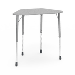 Virco ZHEXM - ZUMA Series Student Desk, Collaborative Shape Hard Plastic Top for 6-Desk Hexagonal Grouping, 22