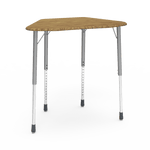 Virco ZHEXM - ZUMA Series Student Desk, Collaborative Shape Hard Plastic Top for 6-Desk Hexagonal Grouping, 22