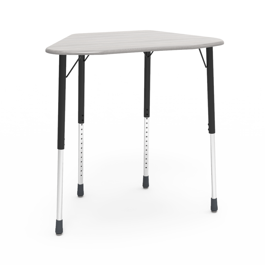 Virco ZHEXM - ZUMA Series Student Desk, Collaborative Shape Hard Plastic Top for 6-Desk Hexagonal Grouping, 22"-34"H