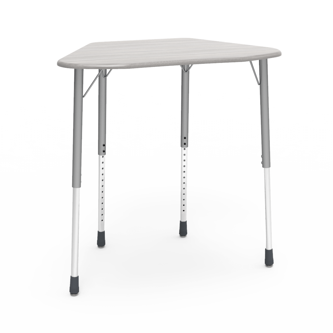 Virco ZHEXM - ZUMA Series Student Desk, Collaborative Shape Hard Plastic Top for 6-Desk Hexagonal Grouping, 22"-34"H