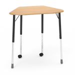 Virco ZHEXM - ZUMA Series Student Desk, Collaborative Shape Hard Plastic Top for 6-Desk Hexagonal Grouping, 22