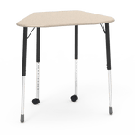 Virco ZHEXM - ZUMA Series Student Desk, Collaborative Shape Hard Plastic Top for 6-Desk Hexagonal Grouping, 22
