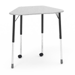 Virco ZHEXM - ZUMA Series Student Desk, Collaborative Shape Hard Plastic Top for 6-Desk Hexagonal Grouping, 22