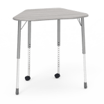 Virco ZHEXM - ZUMA Series Student Desk, Collaborative Shape Hard Plastic Top for 6-Desk Hexagonal Grouping, 22