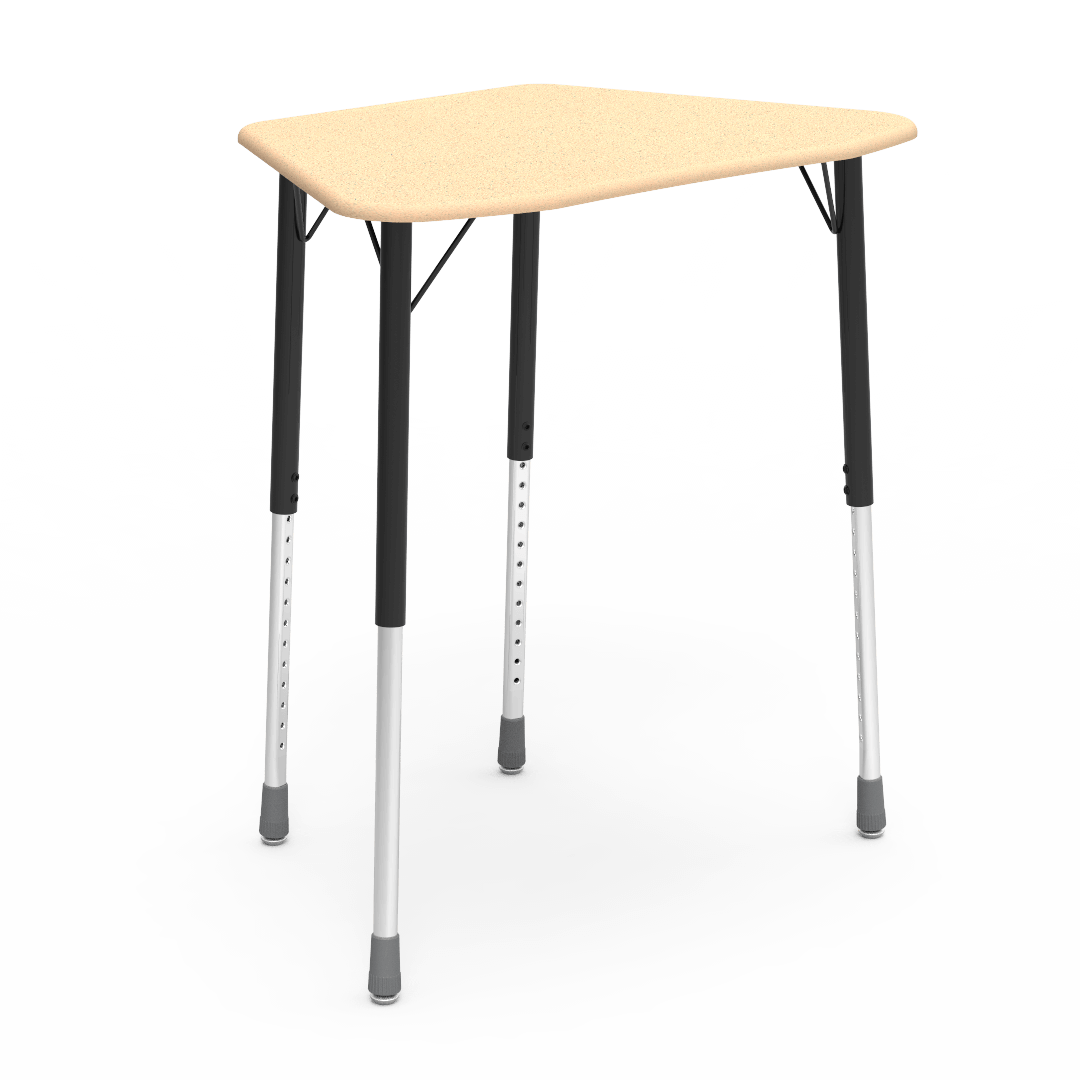 Virco ZOCTM - ZUMA Series Student Desk, Collaborative Shape Hard Plastic Top for 8-Desk Octagonal Grouping, 22"-34"H Adjustable Height