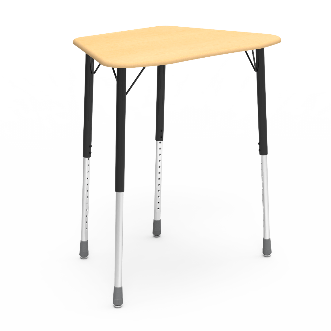 Virco ZOCTM - ZUMA Series Student Desk, Collaborative Shape Hard Plastic Top for 8-Desk Octagonal Grouping, 22"-34"H Adjustable Height