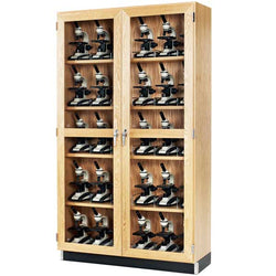 Diversified Spaces Wood Clear Door With Microscope Storage Cabinet 36"W x 16"D x 84"H (DIV-372-3616K)