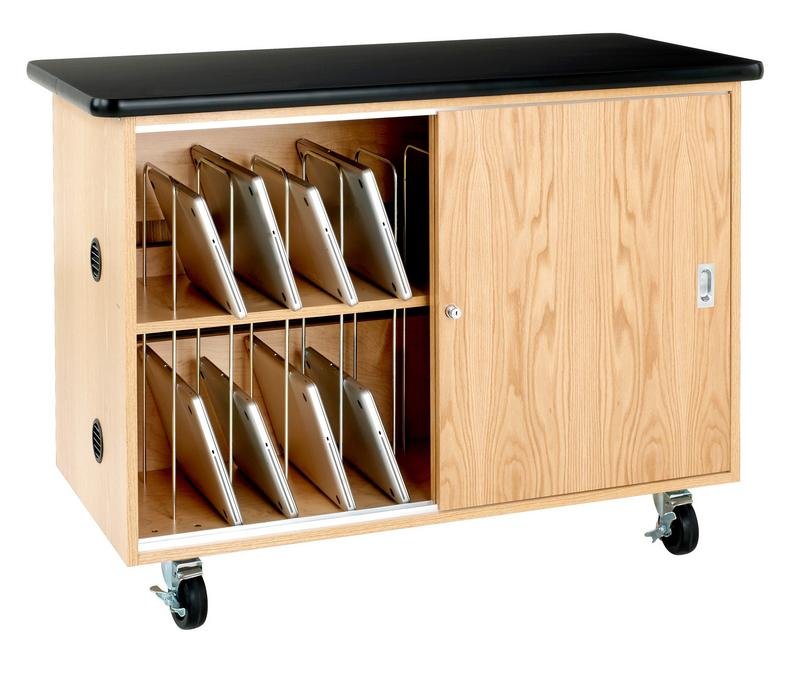 Diversified Woodcrafts 20 Unit Mobile Laptop Recharging Station (DIV - 5301K) - SchoolOutlet
