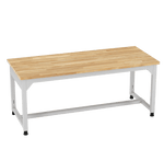 Diversified Woodcrafts Heavy - Duty Adjustable Height Solid Maple Workbench 72
