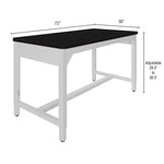 Diversified Woodcrafts Heavy-Duty Adjustable Height Solid Maple Workbench 72