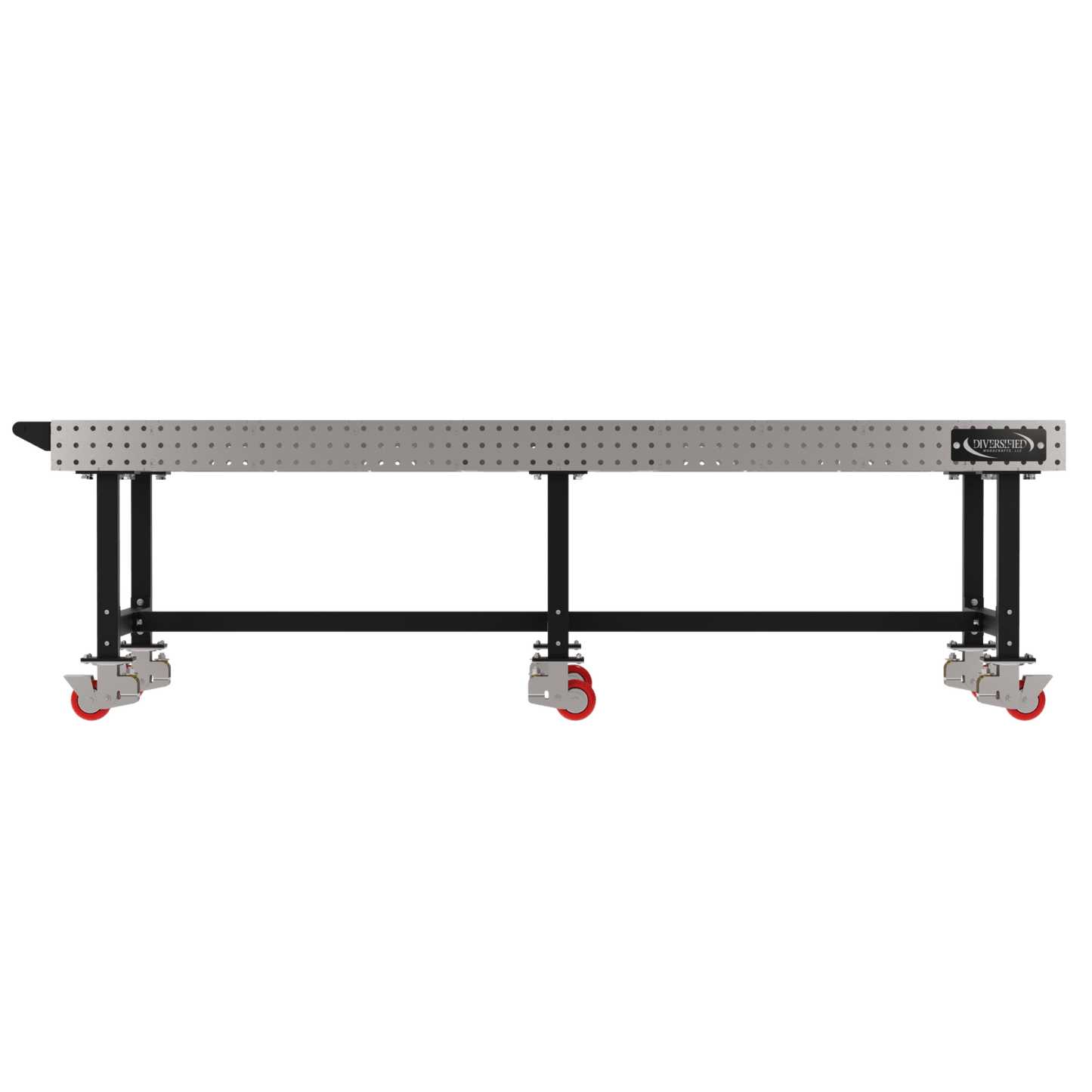 Diversified Woodcrafts Welding Table, Fixed Height, 36"H x 120"L x 48"D, Handle, Casters (DIV - DMW12048HC) - SchoolOutlet