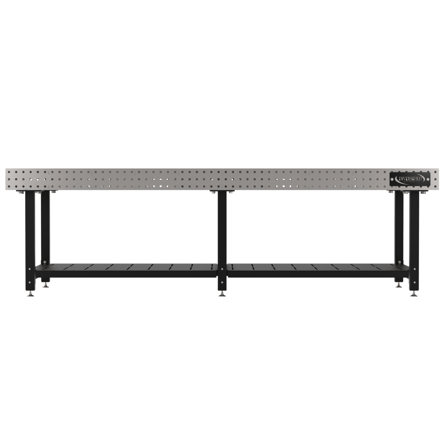 Diversified Woodcrafts Welding Table, Fixed Height, 36"H x 120"L x 48"D, Shelf, Self - Leveling Feet (DIV - DMW12048S) - SchoolOutlet