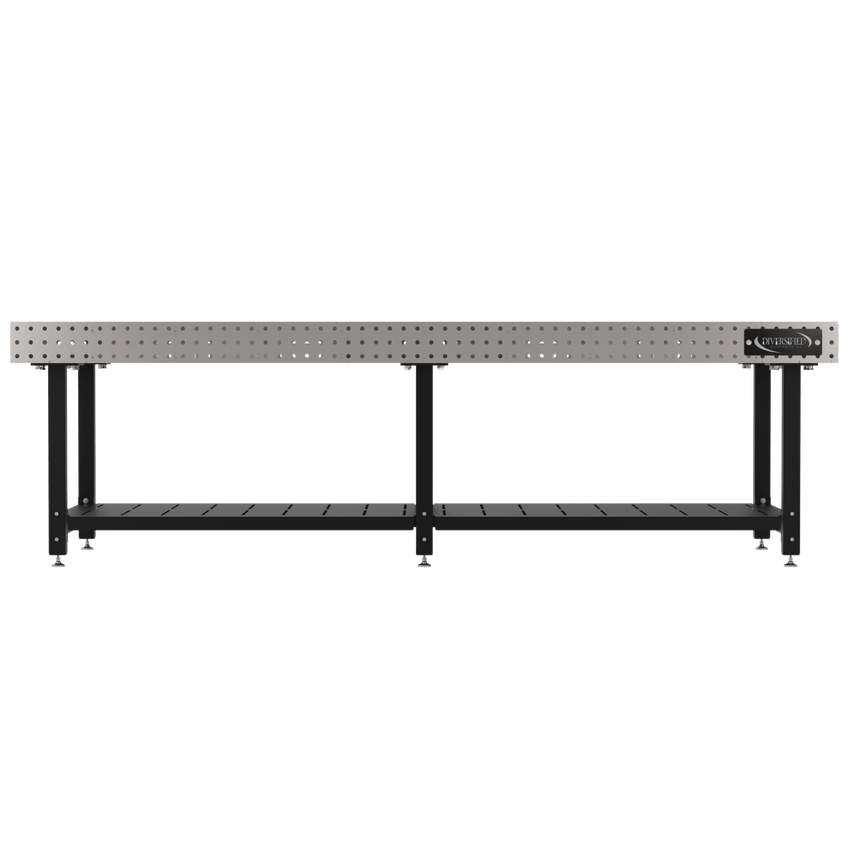 Diversified Woodcrafts Welding Table, Fixed Height, 36"H x 120"L x 48"D, Shelf, Self - Leveling Feet (DIV - DMW12048S) - SchoolOutlet