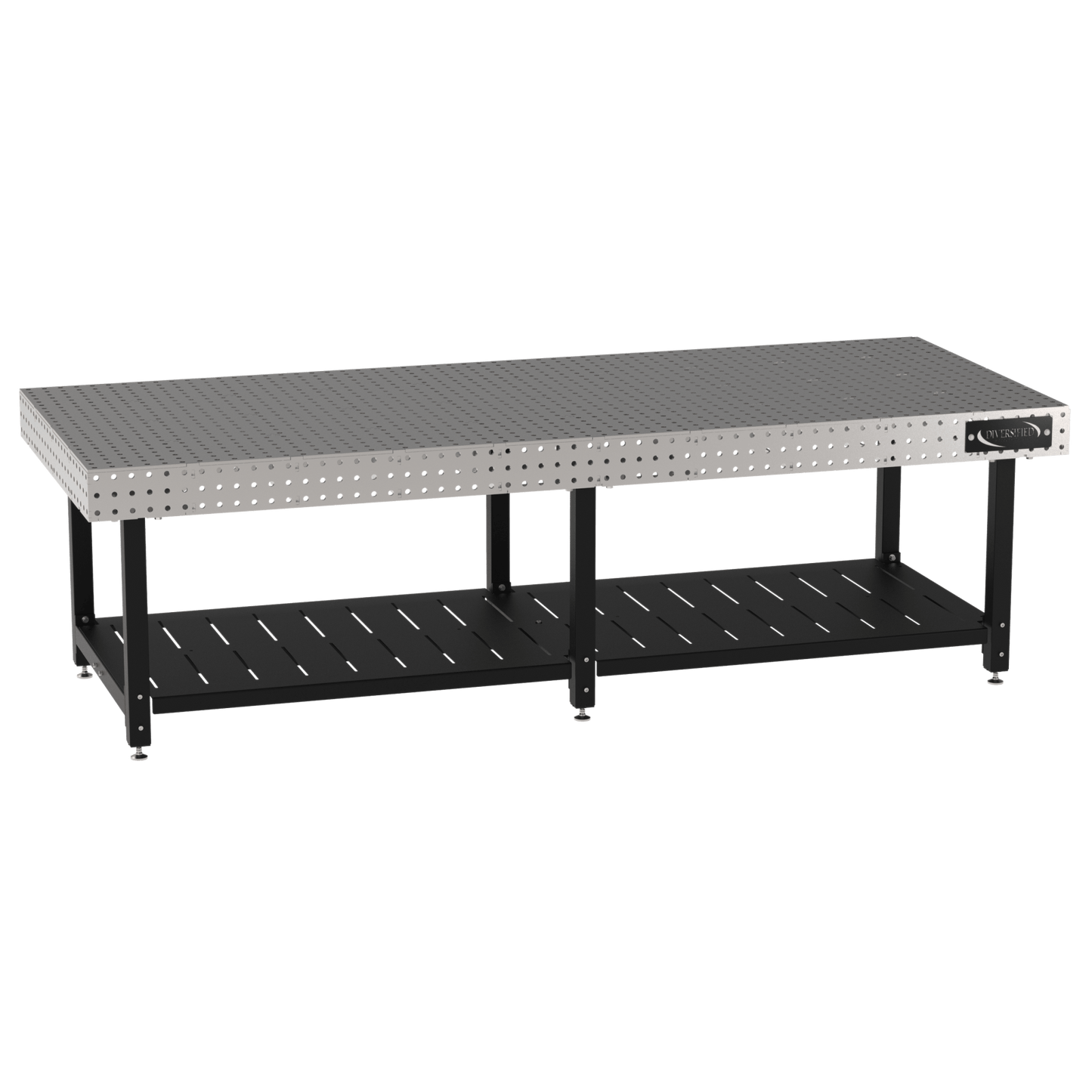 Diversified Woodcrafts Welding Table, Fixed Height, 36"H x 120"L x 48"D, Shelf, Self - Leveling Feet (DIV - DMW12048S) - SchoolOutlet