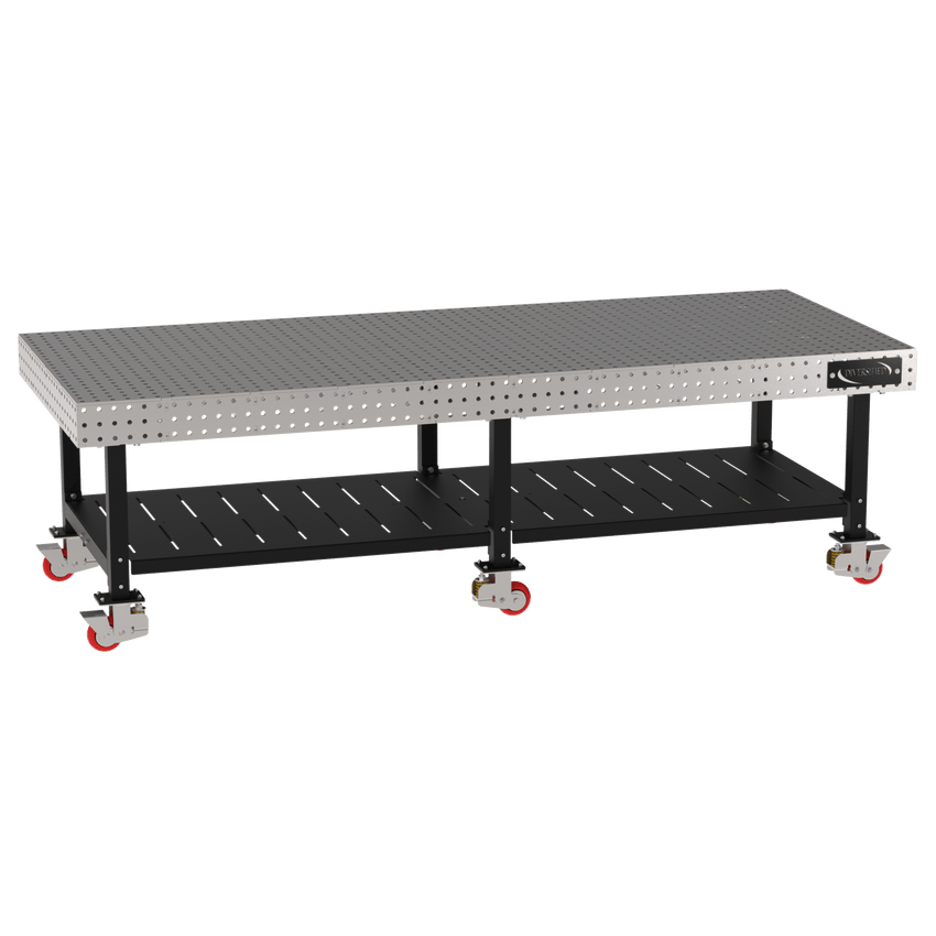 Diversified Woodcrafts Welding Table, Fixed Height, 36"H x 120"L x 48"D, Shelf, Casters (DIV - DMW12048SC) - SchoolOutlet
