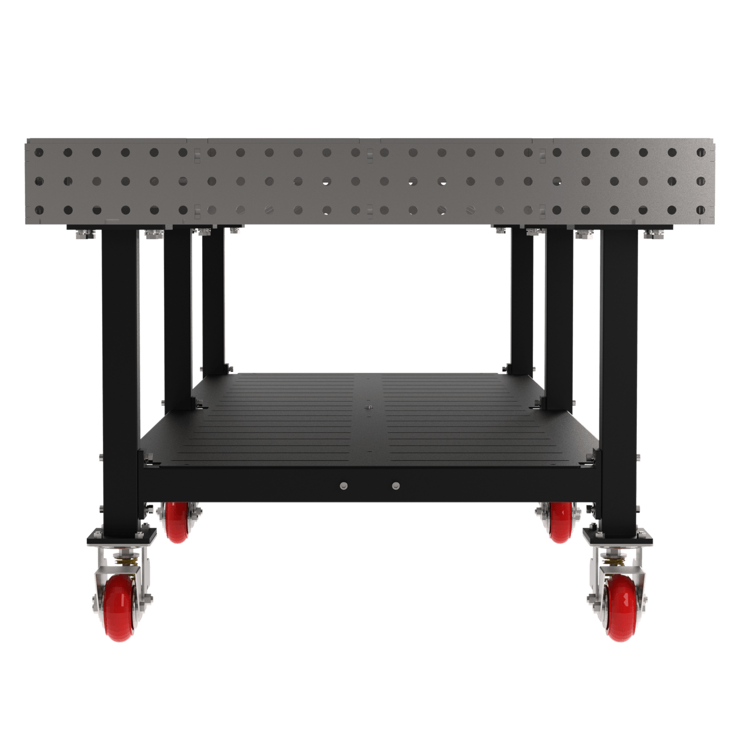 Diversified Woodcrafts Welding Table, Fixed Height, 36"H x 120"L x 48"D, Shelf, Casters (DIV - DMW12048SC) - SchoolOutlet