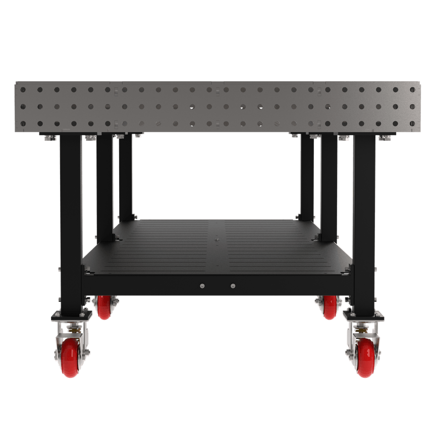 Diversified Woodcrafts Welding Table, Fixed Height, 36"H x 120"L x 48"D, Shelf, Casters (DIV - DMW12048SC) - SchoolOutlet